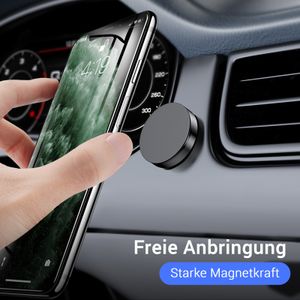 Handy Halterung Halter Magnet Auto KFZ Lenkstange Armaturenbrett Universal Smartphone Farbe: Schwarz