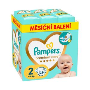 Pampers Premium Care Miesięczne opakowanie pieluch jednorazowych Rozmiar 2 (224 szt.) Pampers Premium Care Miesięczne opakowanie pieluch jednorazowych Rozmiar 2 (224 szt.)