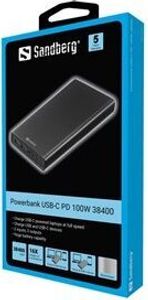 SANDBERG 420-63 - 38400 mAh - Lithium-Ion (Li-Ion) - Schwarz
