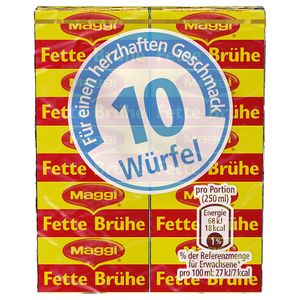 Maggi Fette Brühe, Stange, ergibt 5 Liter (10 x 0,50 l)