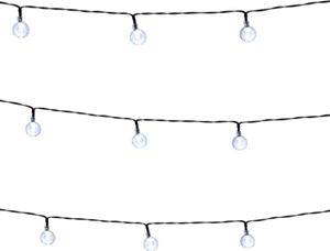 Grundig Solar Power Light String 15M - 100 rozprávkových svetiel so solárnym panelom - Teplé biele svetlo - 8 režimov - čierna