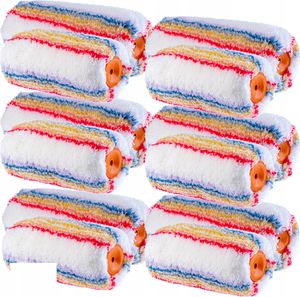 Sada malířských válečků KADAX "Paxson", malířský váleček, malířský váleček, fasádní barva, malířský váleček, 20 cm + 25 cm, barevný pruhovaný, 6 kusů