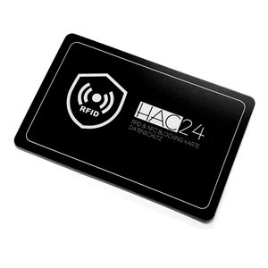RFID Blocker Karte Geldbeutel | NFC Schutzkarte Portemonnaie | Störsender Card Geldbörse | Kreditkarten Reisepass Kartenschutz