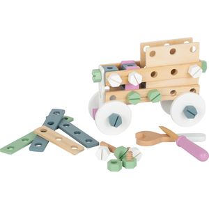 small foot 11875 Konstruktionsset Nordic aus Holz, kreativer Bausatz mit Werkzeugen und Zubehör, für Kinder ab 3 Jahren