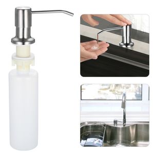 Edelstahl Spülbecken Seifenspender 300ml Seifenspender Hand Flüssigkeitspumpe Flasche Einfache Installation für Waschbecken