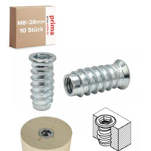 10x šroubovací hlavice M8 - délka 28 mm - šroubovací matice šroubovací hlavice šestihran M8x28 mm