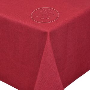 Tischdecke Leinendecke Leinenoptik Wasserabweisend Lotuseffekt Tischtuch Fleckschutz Eckig 160x160 cm Bordo