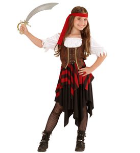 Kinder-Kostüm Abenteuer Piratin - Piratenkostüm Mädchen M - 140 cm
