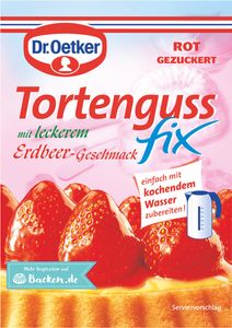 Oetker polewa do ciast fix truskawka 0,05 kg