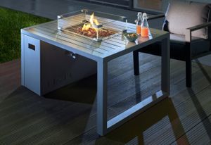 BUSCHBECK Loungetisch Lagos inkl. Windschutz und Abdeckplatte, 115 x 75 x H58,5 cm