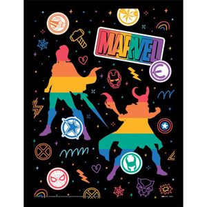 Marvel - Gerahmtes Poster "Pride", Charakter-Collage PM5882 (40 cm x 30 cm) (Bunt)