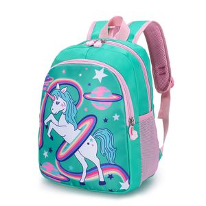 Einhorn Schulrucksack Cartoon Schultasche für Grils Grundschulrucksäcke mit großer Kapazität Kindergarten Schultaschen