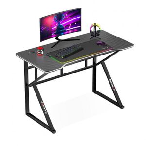 Huzaro Hero 1.6 | Computertisch Gamingtisch Schreibtisch | 120 x 60 cm | Zwei Kabeldurchführung Stahlkonstruktion | Gaming Homeoffice | Schwarz