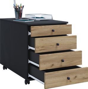 VCM Rollcontainer | Beistellcontainer mit Schubladen | Maße ca. H. 57 x B. 42 x T. 50 cm | Bürocontainer – Lona