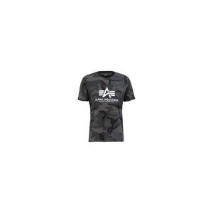 Alpha Industries Herren T-Shirt Basic Logo Camo black camo M