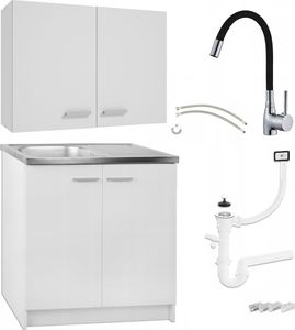 Stamar | Küchenschrank Set, mit Spüle und Armatur, Küchenhängeschränke und Küchenunterschränke