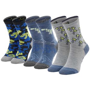 Skechers 3PPK Boys Casual Glow In The Dark Socks SK41078-9303, skarpetki, dla chłopców, wielokolorowe