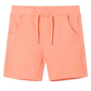 vidaXL Dětské šortky se stahovací šňůrkou neonově oranžové 116
