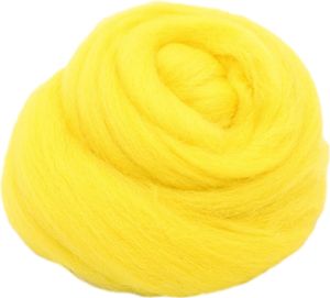 Filzwolle zum Trockenfilzen und Nassfilzen - Farbe Zitrone 20gr.