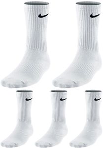 5 Paar Nike Socken Herren Damen - Farbe: weiß - Größe: 38-42