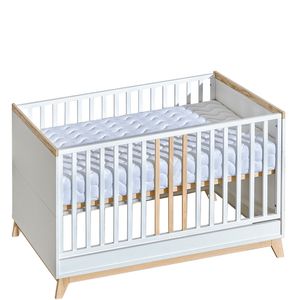 ATB MEBLE Babybett , Nordik KOLLEKTION , Beistellbett Baby , Bett Baby Mitwachsend , Kinderbett umbaubar , 4 Ebenen der Matratzenhöhe 140x70 cm , Weiß
