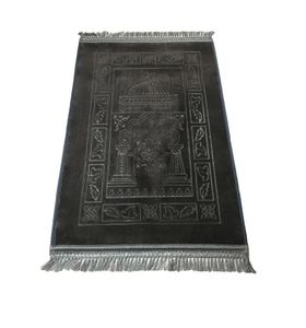 Modlitebný koberec Thick Soft Padded Seccade 80 X 120 cm - čierny