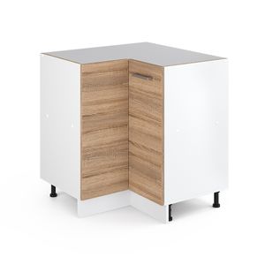 Vicco Eckschrank R-Line, 75.6 cm ohne Arbeitsplatte, Sonoma/Weiß