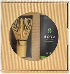 Set Matcha Grüntee Pulver täglich30 g  Bambusbesen chasen - Moya Matcha
