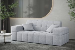 Kaiser Möbel Sofa 2 sitzer Couch serie NIMES stilvol Stoff NEVE Grau​