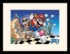 Super Mario Gerahmtes Poster Für Fans Und Sammler - Bros. 3, Art (30 x 40 cm)