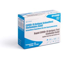 10x 1er Pack | HYGISUN®   Antigen Spucktest (Kolloidales Gold) - Selbsttest für Zuhause - CE 1434 zertifiziert - BfArM-ID: AT1332/21