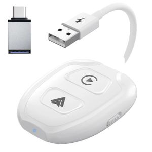 Wireless Carplay Konverter, Bluetooth- und WiFi-Konnektivität, Plug-and-Play-Adapter, Weiß B