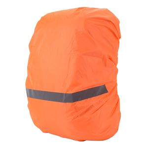 Regenschutz für Rucksäcke Schulranzen(18-70L), Wasserdichter Rucksack Regenhülle Regencape mit Reflektoren  für Wandern, Camping, Radfahren (Orange,M)