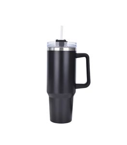 Pronett XJ5555 Termohrnek s uchem a brčkem, nerez, 1200 ml, černý