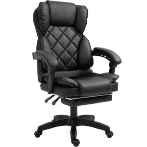 Schreibtischstuhl  Design Bürostuhl TV Sessel Chefsessel Relax & Home Office, Farbe:Schwarz