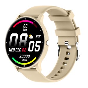 ZL02CPRO chytré hodinky, sportovní náramek, 1,28palcový TFT displej, fitness tracker, 100+ sportovních režimů, béžová barva