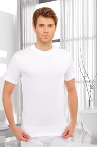 2 Stück Herren T-Shirt Rundhals-Ausschnitt O-Neck Kurzarm t-Shirt Einfarbig 1004-Schwarz-XL