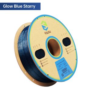 YOUSU 3D tiskárna PLA filament 1kg modré hvězdy 1,75 mm svítící ve tmě 3D tiskový materiál, kompatibilní s FDM 3D tiskárnami