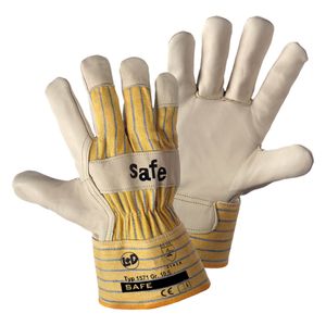 L+D Safe Rindnarbenleder-Handschuh für grobe bis schwere Arbeiten, Leder, 12 Paar, Gr. 10,5