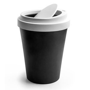 QUALY Müllkorb Kunststoff Mülleimer Abfallkorb Behälter Schwarz Mini Coffee 3,7L