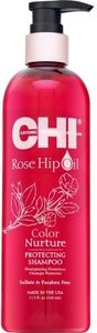 CHI Rose Hip Oil Color Nurture Protecting Shampoo schützendes Shampoo für gefärbtes Haar 340 ml