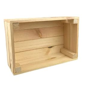 Holzkiste zur Aufbewahrung | klein natur 30 x 20 x 11 cm | Stapelkiste Stapelbox | Multifunktionsbox Aufbewahrungskiste | Deko & Geschenkkiste