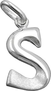 Anhänger Buchstabe S aus 925 Sterling Silber Kettenanhänger für Damen