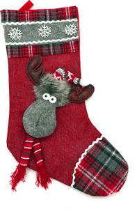 Nikolausstiefel Nikolausstrumpf rot Elch Schneemann Nikolaus Weihnachten Typ481 Elch 45 cm Nikolausstiefel Nikolausstrumpf rot Elch Schneemann Nikolaus Weihnachten Typ481 Elch 45 cm