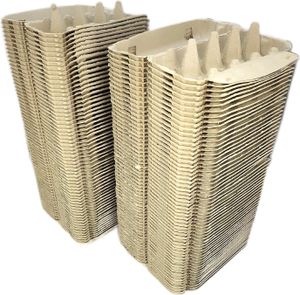 120 Stück Eierschachteln, Eierkartons, Eierverpackung, 10er, unbedruckt, grau, Recycling,