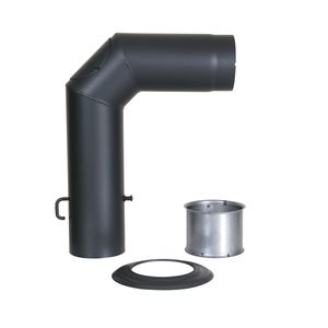 Winkelrohr-Set Senotherm schwarz 130 mm