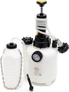 Wiltec Bremsenentlüftungsgerät 3 l + 1 l Bremsenentlüfter mit Absaugbehälter, Bremsentlüfter zum Bremsflüssigkeit Wechsel und Bremsen Entlüften