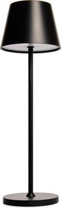 ROLF KERN LED Tischlampe | CLUB 38cm | Aufladbarer Akku Tischleuchte ohne Kabel, dimmbar per Touch, IP54 für Innen und Außen geeignet 2700K warmes Licht mit USB Ladekabel schwarz [Energieklasse G]