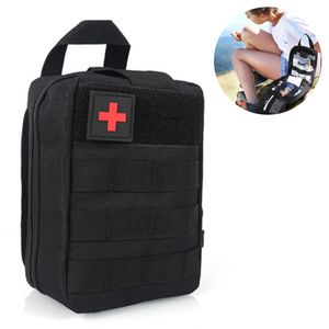 Erste Hilfe Set Tasche taktisch Notfalltasche Medizintasche Reiseapotheke Rettungsbeutel Outdoor Camping tragbar （Enthält kein medizinisches Material）(Schwarz)