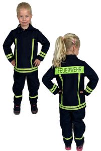 Feuerwehr Kostüm für Kinder, Größe:104/110